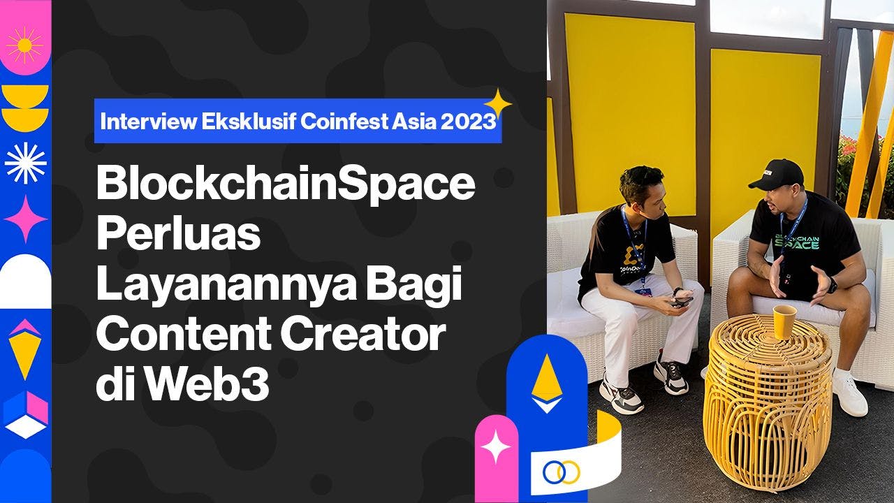 CEO BlockchainSpace, Peter Ing bersama tim CoinDesk Indonesia. (Foto CDI)